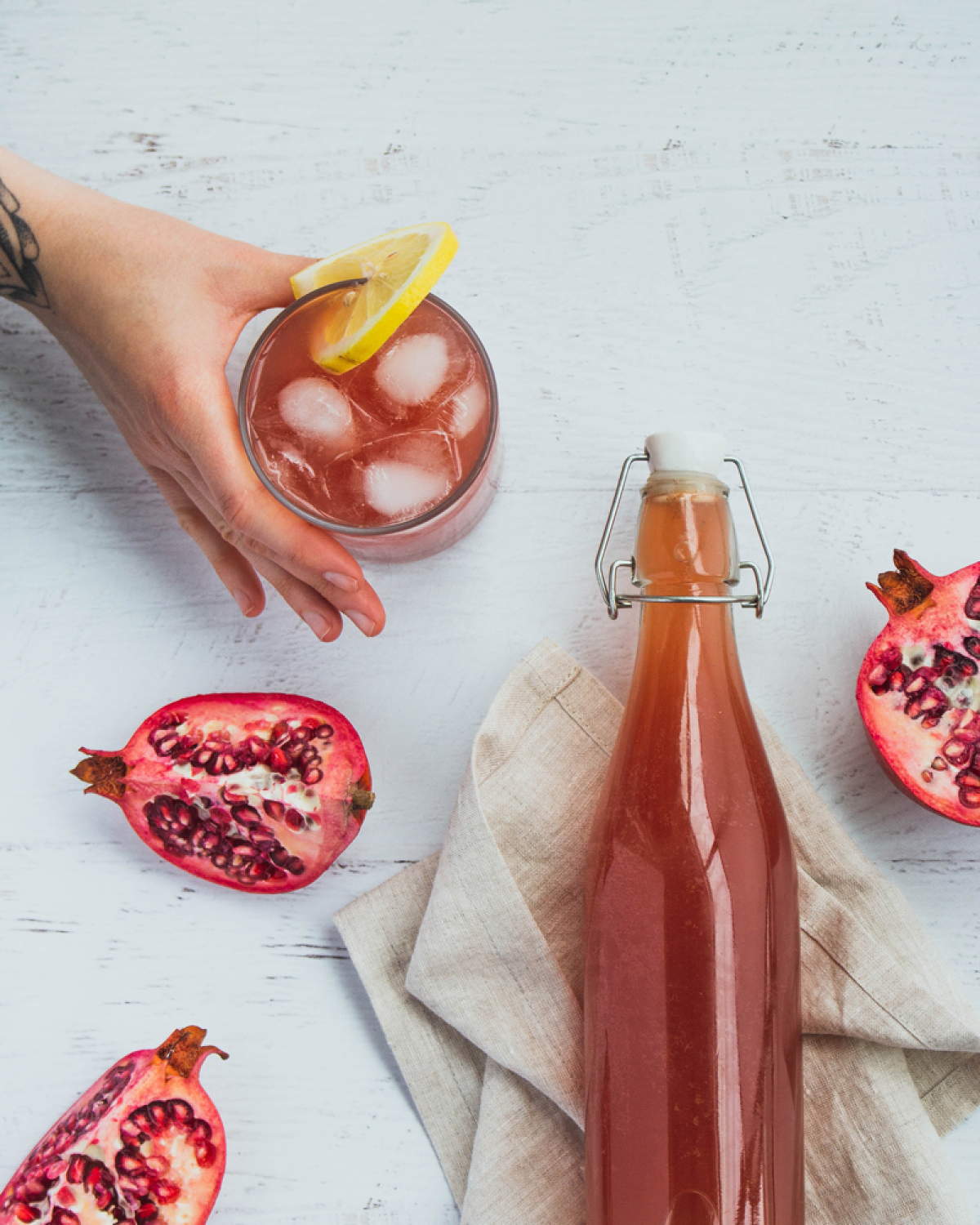 pomegranate fermented drink