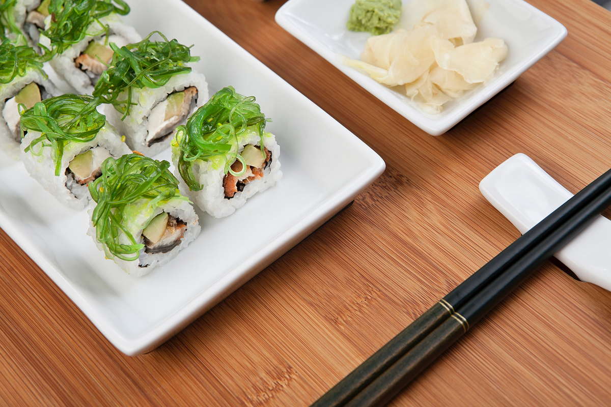 Sushi with seaweed